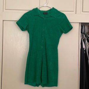 Green terry playsuit by White Fox boutique. Only worn once. Very flattering!!